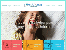 Tablet Screenshot of firstadventure.com